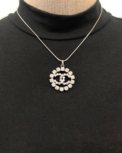 chanel necklace cc etsy